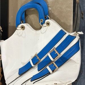White and Blue Tote